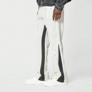 Men's Hip Hop Sport Flare Pants Loose Quality Soft Plain <b>Trousers</b> Blended Fabric Sweat <b>Trousers</b> Assured Comfortable Sweatpants - Product Image 1