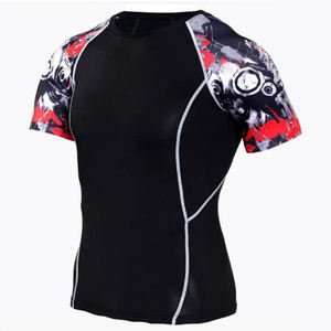 Vente en gros OEM Impression personnalisée Sublimation unie 100% polyester T-shirts Gym Run Vêtements de course personnalisés pour hommes Jogging Wear - Product Image 3