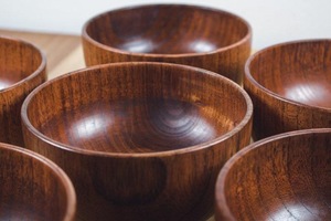 Bols à mélanger en bois faits à la main écologiques-Saladiers en bois d'acacia avec design profond et finition lisse de haute qualité - Product Image 5