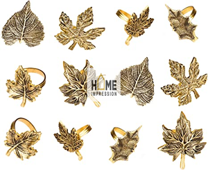 Anneaux de serviette de table de mariage de luxe brindille dorée moderne Anneaux de serviette en métal doré de créateur Anneaux de serviette en gros en vrac - Product Image 2