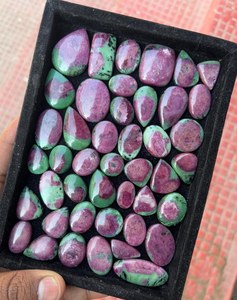 Ruby Zoisite Gemstone Cabochons-Piedras naturales de rubí y zoisita, hechas a mano, pulidas, precio al por mayor - Product Image 3