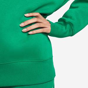 Sudadera holgada acanalada para mujer, con cuello redondo, 80% Algodón, 20% poliéster reciclado, con dobladillo y puños acanalados, color verde y azul - Product Image 4