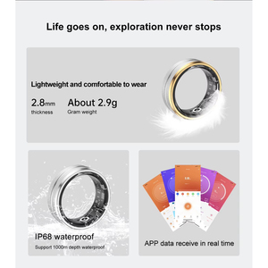 Anillo Inteligente SR01 de Moda a Precio Competitivo, Monitor de Salud, Seguimiento del Sueño, Caja de Acero, Recargable, Inalámbrico, IP68, Control por Aplicación - Product Image 2