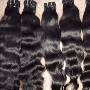 Extensiones de cabello humano Remy crudo del templo indio del sur de calidad superior Cabello virgen de color natural del sur de la India - Product Image 1