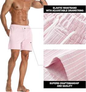 Pantalones Cortos Deportivos Personalizados con Logotipo para Hombre, Doble Capa, Casuales, Diseño Sólido, Cordón Ajustable, Malla de Poliéster, Tela de Lana Cosida - Product Image 2