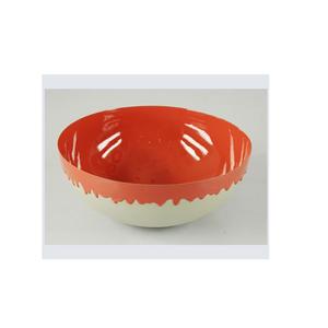 Bol décoratif en métal, ensemble de bols à salade, intérieur émaillé, articles de cuisine, bol à fruits, centre de table, décoration de table - Product Image 1