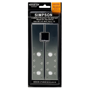 SIMPSON STRONG TIE Wood-iron Anchor HE 135 Hot-Dip Galvanized Dimensions 135 X 40 X 4 Mm-Pack Size 75 - Product Image 3