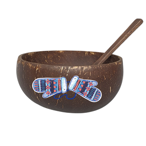 Cuenco de coco ecológico hecho a mano con diseño de árbol de Navidad impreso en 3D, cuenco de cáscara de coco Natural, regalo de vacaciones, cuenco para batidos - Product Image 4