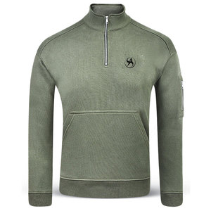 Les chemises à demi-fermeture éclair font une déclaration audacieuse avec les chemises à demi-fermeture éclair en coton Streetwear moderne 100% - Product Image 1