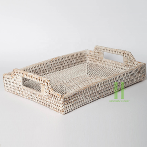Round Rattan Tray for Serving Eco Friendly Food Serving Tray Customized Wicker Tray for Table Decoration Handmade in Vietnam - Product Image 6