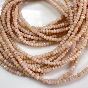 Perles en forme de rondelle à facettes en opale rose de haute qualité perles en pierre naturelle pour la fabrication de bijoux - Product Image 3