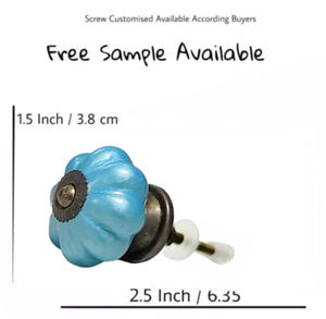 Bleu néon céramique Melon boutons cuisine chambre extérieur entrepôt salon hôtel armoire tiroir poignée et tirer [CK 157] - Product Image 3