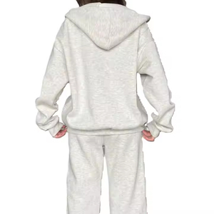 Chándal de mujer de alta calidad 100% algodón polar mujer chándales Color sudor cómodo ropa Casual chándales para mujer - Product Image 6