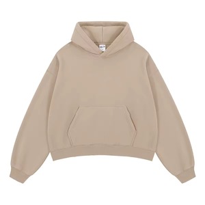 La mejor calidad 330gsm Logo personalizado impreso invierno hombres mujeres Unisex Color puro algodón hombres sudaderas con capucha - Product Image 3