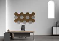 Panneau acoustique 3D en PET, motif étoile diamant, en fibre de polyester, pour décoration murale et réduction du bruit, idéal pour les bureaux