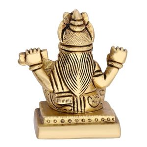 Latón Saraswati Idol Saraswati Mata Murti Estatua de latón puro con detalles intrincados para Pooja Home Decor y Car - Product Image 3