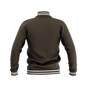 Chaqueta Varsity de Lona con Mangas de Béisbol Bordadas Personalizadas para Unisex, Primavera, Formal, Aire Libre - Product Image 3