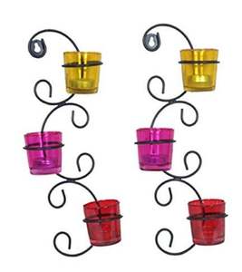 Aplique de pared de hierro antiguo moderno con portavelas para decoración del hogar y la oficina, eventos de bodas, decorativo, hecho en India. - Product Image 6