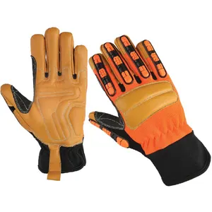 Özel marka inşaat darbe koruma kesim darbe mekaniği eldivenleri ağır iş güvenliği Anti darbe erkek eldiven