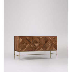 Buffet en chêne de style européen en bois massif pour salles à manger et cuisines contemporaines - Product Image 3