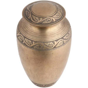 Urne funéraire en laiton d'élégance dorée mate avec couleur et tailles personnalisées pour la maison à des prix de gros et bon marché - Product Image 1
