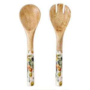 Ensemble de 2 couverts à salade en bois d'acacia faits à la main Ustensiles de cuisine uniques - Product Image 4