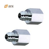 Raccords hydrauliques en acier inoxydable DFK PT NPT UNF 1/4''~2'' JIC 37 usinés CNC, certifiés ISO9001, pour machines lourdes, femelles