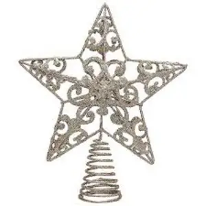 Trusted Supplier of Christmas Decoration Ornament Star Tree Topper New Design Decoration Christmas Glitter Tree Topper
