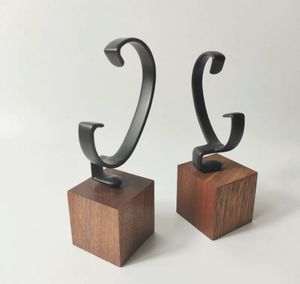 Support de présentation de montre en acrylique transparent moderne personnalisé avec base en bois - Comptoir de vente au détail pour un montage facile - Product Image 1