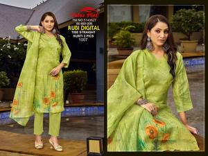 Nuevo lanzamiento: Kurti indio tradicional para mujer, con estampado digital exquisito y diseño romano superior, ideal para bodas. - Product Image 3