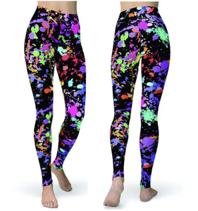 Leggings de yoga personnalisés en tissu doux à sublimation numérique Pantalon de teinture au design élégant pour femmes - Product Image 6