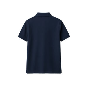 Polo bleu marine pour hommes avec logo personnalisé anti-rides uniforme à manches courtes et vêtements de travail polo pour hommes - Product Image 3