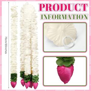 30นิ้ว Diwali พวงมาลัยดอกมะลิตกแต่งด้วยดอกบัวดอก pooja อินเดีย mogra จัสมินแขวนผนังสำหรับ varalakshmi Puja - Product Image 4