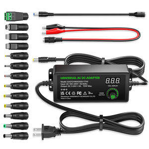72W Adjustable AC DC Power Supply 3V 24V Universal <b>Adapter</b> LED Display 13 Tips CE FCC RoHS for Router LED Strip CCTV Speaker - Product Image 2
