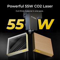 Xtool P2S 55W CO2 Cortador láser Máquina de grabado de escritorio todo en 1 para papel acrílico de vidrio de cuero de metal-Nueva condición