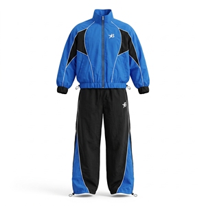 Ensemble de survêtement personnalisé pour homme, grande taille, style urbain, printemps, deux pièces, imprimé, en nylon tissé 300g, respirant (pantalon et sweat à capuche) - Product Image 1
