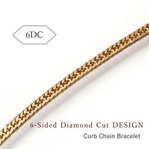 Pulsera de cadena de eslabones K18 6DCW 17cm3.5g de joyería de moda de venta tremenda de calidad magnífica - Product Image 2