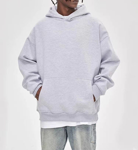 Haute qualité 100% coton hiver brodé polaire pull à capuche respirant coupe-vent anti-boulochage épais Logo personnalisé - Product Image 5