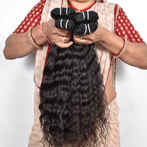 Cheveux indiens Remy bruts de qualité supérieure en gros, bouclés, lâches, ondulés profonds, cuticules alignées, provenant d'un vendeur indien, qualité supérieure, à vendre - Product Image 5