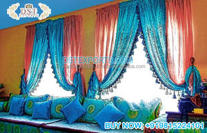 Fabuleux draperies de nuit pour décoration, magnifique rideau de nuit et draperies colorées pour ensemble Mehndi - Product Image 2