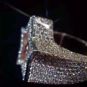 Anillo de Plata de Ley 925 con Diseño de Estrella Brillante con Diamantes Moissanite VVS, Estilo Hip Hop, Lujoso y Elegante - Product Image 4