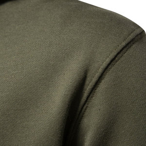 Sudadera con capucha y cremallera para hombre, moda de invierno, patrón sólido, ropa informal estilo Hip Hop, sudaderas con capucha de lana de retazos para hombre - Product Image 4