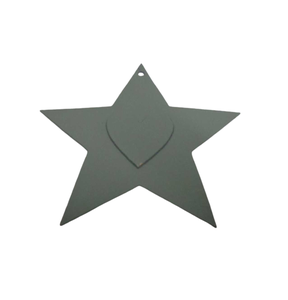 Juego decorativo para el hogar de nueva calidad de 3 colgantes de metal con estrella Chapado en peltre para colgar en la pared para decoración navideña - Product Image 2