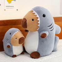Nouvelle peluche capybara transformable en requin, jouet en peluche transfrontalier, poupée capybara