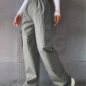 Pantalones de entrenamiento más vendidos para mujer, pantalones ligeros de talla grande para mujer, pantalones lisos de Color sólido para mujer - Product Image 3