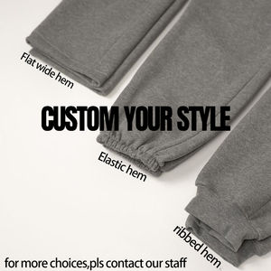 Oversized Wide Leg Sweatpants 450 Gsm Baggy Loose Fit Sweatpants 100% Cotton Fleece <b>Thick</b> Jogger Pants Factory - Product Image 5