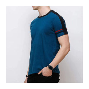 Vente en gros de logo personnalisé T-shirt en coton pour hommes respirant uni à manches courtes lettre imprimée sérigraphié OEM de haute qualité prix d'usine - Product Image 5