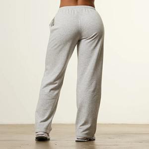 Pantalones Deportivos de Pierna Recta con Logotipo Bordado para Mujer, Pantalones de Yoga de Pierna Ancha, Pantalones Lisos sin Estampado - Product Image 3