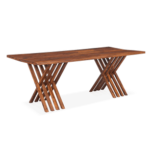 Mesa de comedor Leh de madera maciza, aparador elegante para el hogar - Product Image 1