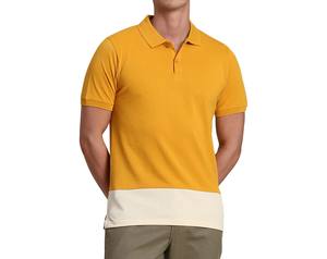 เสื้อยืดโปโลสำหรับผู้ชายผ้าถัก100% ลายทางแห้งเร็ว2024โลโก้ OEM ตามสั่ง - Product Image 3